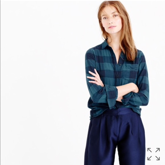 J. Crew Tops - Jcrew Shrunken boy shirt in buffalo check